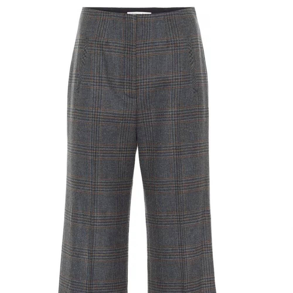 Veronica Beard Dova Prince Of Wales NEW Checked Wool Straight-leg Pants $595 - Picture 4 of 7